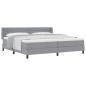 Preview: Boxspringbett mit Matratze Hellgrau 200x200 cm Stoff