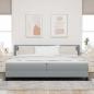 Preview: Boxspringbett mit Matratze Hellgrau 200x200 cm Stoff