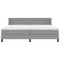Preview: Boxspringbett mit Matratze Hellgrau 200x200 cm Stoff