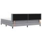 Preview: Boxspringbett mit Matratze Hellgrau 200x200 cm Stoff