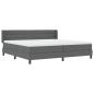 Preview: Boxspringbett mit Matratze Dunkelgrau 200x200 cm Stoff
