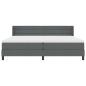 Preview: Boxspringbett mit Matratze Dunkelgrau 200x200 cm Stoff