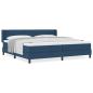 Preview: Boxspringbett mit Matratze Blau 200x200 cm Stoff