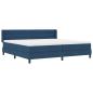 Preview: Boxspringbett mit Matratze Blau 200x200 cm Stoff