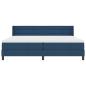 Preview: Boxspringbett mit Matratze Blau 200x200 cm Stoff