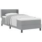 Preview: Boxspringbett mit Matratze Hellgrau 90x200 cm Stoff