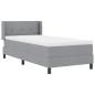 Preview: Boxspringbett mit Matratze Hellgrau 100x200 cm Stoff