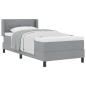 Preview: Boxspringbett mit Matratze Hellgrau 100x200 cm Stoff