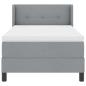 Preview: Boxspringbett mit Matratze Hellgrau 100x200 cm Stoff