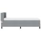 Preview: Boxspringbett mit Matratze Hellgrau 100x200 cm Stoff
