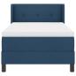 Preview: Boxspringbett mit blauer Matratze 100x200 cm Stoff