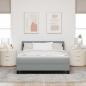 Preview: Boxspringbett mit Matratze Hellgrau 140x190 cm Stoff
