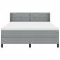 Preview: Boxspringbett mit Matratze Hellgrau 140x190 cm Stoff