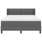 Preview: Boxspringbett mit Matratze Dunkelgrau 140x190 cm Stoff