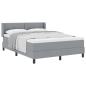 Preview: Boxspringbett mit Matratze Hellgrau 140x200 cm Stoff