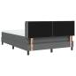 Preview: Boxspringbett mit Matratze Dunkelgrau 140x200 cm Stoff