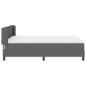 Preview: Boxspringbett mit Matratze Dunkelgrau 140x200 cm Stoff