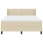Preview: Boxspringbett mit Kopfteil Creme 200 x 140 cm Stoff