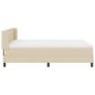 Preview: Boxspringbett mit Kopfteil Creme 200 x 140 cm Stoff