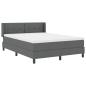 Preview: Boxspringbett mit Matratze Dunkelgrau 160x200 cm Stoff