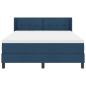 Preview: ARDEBO.de - Boxspringbett mit Matratze Blau 160x200 cm Stoff