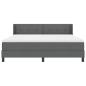 Preview: Boxspringbett mit Matratze Dunkelgrau 180x200 cm Stoff