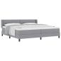 Preview: Boxspringbett mit Matratze Hellgrau 200x200 cm Stoff