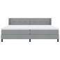 Preview: Boxspringbett mit Matratze Hellgrau 200x200 cm Stoff