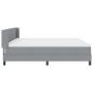 Preview: Boxspringbett mit Matratze Hellgrau 200x200 cm Stoff