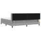 Preview: Boxspringbett mit Matratze Hellgrau 200x200 cm Stoff