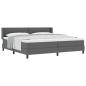 Preview: Dunkelgraues Boxspringbett mit Matratze 200x200 cm Stoff