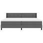 Preview: Dunkelgraues Boxspringbett mit Matratze 200x200 cm Stoff