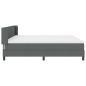Preview: Dunkelgraues Boxspringbett mit Matratze 200x200 cm Stoff