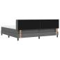 Preview: Dunkelgraues Boxspringbett mit Matratze 200x200 cm Stoff