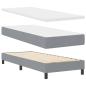 Preview: Boxspringbett mit Matratze hellgrau 80x200 cm Stoff
