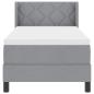 Preview: Boxspringbett mit Matratze hellgrau 80x200 cm Stoff