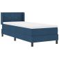 Preview: Boxspringbett mit Matratze Blau 80x200 cm Stoff