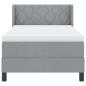 Preview: Boxspringbett mit Matratze Hellgrau 90x190 cm Stoff