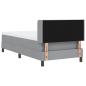 Preview: Boxspringbett mit Matratze Hellgrau 90x200 cm Stoff