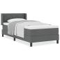 Preview: Boxspringbett mit Matratze Dunkelgrau 90x200 cm Stoff