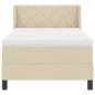 Preview: Boxspringbett mit Matratze Creme 90x200 cm Stoff