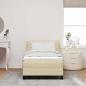 Preview: Boxspringbett mit Matratze Creme 90x200 cm Stoff