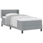 Preview: Boxspringbett mit Matratze Hellgrau 100x200 cm Stoff