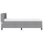 Preview: Boxspringbett mit Matratze Hellgrau 100x200 cm Stoff