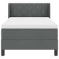 Preview: Boxspringbett mit Matratze Dunkelgrau 100x200 cm Stoff