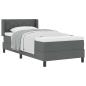 Preview: Boxspringbett mit Matratze Dunkelgrau 100x200 cm Stoff