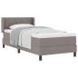 Preview: Taupe Boxspringbett mit Matratze 100x200 cm