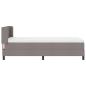 Preview: Taupe Boxspringbett mit Matratze 100x200 cm