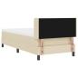 Preview: Boxspringbett mit Matratze Creme 100x200 cm Stoff