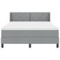 Preview: Boxspringbett mit Matratze Hellgrau 140x190 cm Stoff